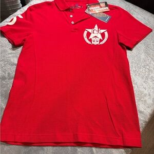Hasbro Bold Red Polo with Transformers Emblem 2009 Hasbro Size M or L